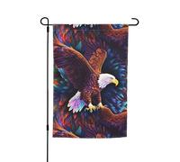 Drapeau de jardin polyvalent et élégant imprimé aigle volant pour toutes les saisons, décoration extérieure, porches, jardins