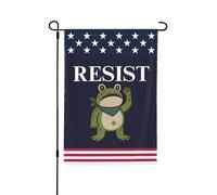 Drapeau de jardin Portland Frog Protest 12x18 Antifascisme Anti-47 Panneau de jardin Drapeau de maison Sans support Double face