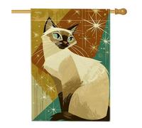 Drapeau de jardin pour chat printemps-été, bannière de décoration d'intérieur en toile de jute double face pour les amoureux des animaux, 71 x 101 cm