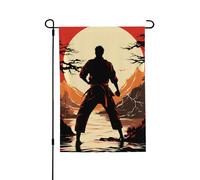 Drapeau de jardin pour extérieur - 71,1 x 101,6 cm - Double face - Pour extérieur - Pour karaté - Pour homme - Pour la Saint-Valentin - Pour décoration de maison et de printemps