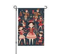 Drapeau de jardin pour femme avec imprimé de ballet de Noël - 71,1 x 101,6 cm - Décoration extérieure double face pour jardin, terrasse, pelouse, jardin, porche