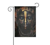 Drapeau de jardin pour femme tribale africaine 30 x 45 cm vertical double face ferme vacances décorations extérieures drapeau cour drapeau
