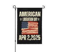 Drapeau de jardin pour le Jour de la Libération américaine, 2 avril 2025 - Bannière 30 x 45 cm, sans mât