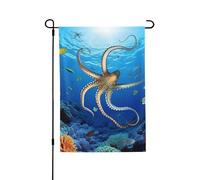 Drapeau de jardin pour l'extérieur - 71,1 x 101,6 cm - Double face - Biologie marine - Drapeaux de jardin saisonniers - Drapeau de Saint-Valentin pour décoration de maison de printemps