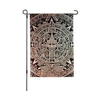 Drapeau de jardin pour l'extérieur - 71,1 x 101,6 cm - Double face - Calendrier maya - Calendrier de la fin du monde - Drapeaux de jardin saisonniers - Drapeau de Saint-Valentin pour décoration de