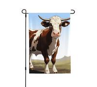 Drapeau de jardin pour l'extérieur - 71,1 x 101,6 cm - Double face - Drapeau de cour extérieur - Vache animale - Drapeaux de jardin saisonniers - Drapeau de Saint-Valentin pour décoration de maison de