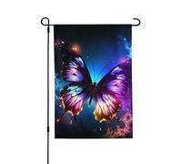 Drapeau de jardin pour l'extérieur - 71,1 x 101,6 cm - Double face - Drapeau de cour saisonnier - Beau papillon lumineux - Drapeaux de Saint-Valentin pour décoration de maison de printemps