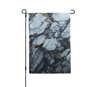 Drapeau de jardin pour l'extérieur - 71,1 x 101,6 cm - Double face - Drapeau de cour saisonnier en marbre noir texturé - Drapeaux de Saint-Valentin pour décoration de maison de printemps