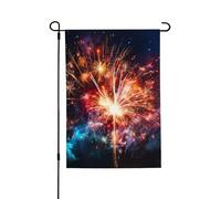 Drapeau de jardin pour l'extérieur - 71,1 x 101,6 cm - Double face - Drapeau de cour saisonnier - Explosion de feux d'artifice - Drapeaux de Saint-Valentin pour décoration de maison de printemps