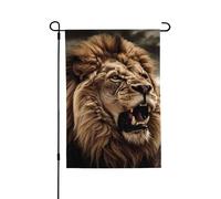 Drapeau de jardin pour l'extérieur - 71,1 x 101,6 cm - Double face - Drapeau de cour saisonnier - Lion en colère - Drapeaux de Saint-Valentin pour décoration de maison de printemps