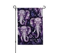 Drapeau de jardin pour l'extérieur - 71,1 x 101,6 cm - Double face - Drapeau de cour saisonnier - Motif éléphant mignon - Pour la Saint-Valentin - Pour décoration de maison de printemps