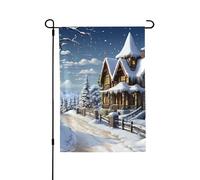 Drapeau de jardin pour l'extérieur - 71,1 x 101,6 cm - Double face - Drapeau de cour saisonnier - Noël - Scène heureuse - Pour la Saint-Valentin - Pour décoration de maison de printemps