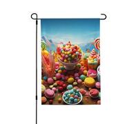Drapeau de jardin pour l'extérieur - 71,1 x 101,6 cm - Double face - Drapeau de cour saisonnier - Poster de bonbons - Pour la Saint-Valentin - Pour décoration de maison de printemps