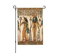 Drapeau de jardin pour l'extérieur - 71,1 x 101,6 cm - Double face - Drapeau de cour saisonnier pour femme en Égypte antique - Drapeaux de Saint-Valentin pour décoration de maison de printemps