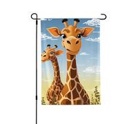 Drapeau de jardin pour l'extérieur - 71,1 x 101,6 cm - Double face - Girafe - Drapeaux de jardin saisonniers - Pour la Saint-Valentin - Pour décoration de maison de printemps