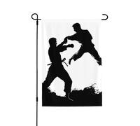 Drapeau de jardin pour l'extérieur - 71,1 x 101,6 cm - Double face - Kickboxing - Drapeaux de jardin saisonniers - Pour la Saint-Valentin - Pour décoration de maison de printemps