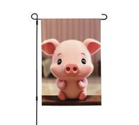 Drapeau de jardin pour l'extérieur - 71,1 x 101,6 cm - Double face - Motif animal mignon - Drapeaux de jardin saisonniers - Pour la Saint-Valentin - Pour décoration de maison de printemps