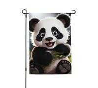 Drapeau de jardin pour l'extérieur - 71,1 x 101,6 cm - Double face - Panda mignon - Drapeaux de jardin saisonniers - Drapeau de Saint-Valentin pour décoration de maison de printemps