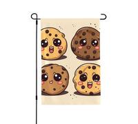 Drapeau de jardin pour l'extérieur - 71,1 x 101,6 cm - Double face - Pépites de chocolat avec différentes expressions - Drapeaux de jardin saisonniers - Drapeau de Saint-Valentin pour décoration de