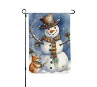Drapeau de jardin pour l'extérieur - 71,1 x 101,6 cm - Double face - Pour l'extérieur - Bonhomme de neige - Drapeaux de jardin saisonniers - Drapeau de Saint-Valentin pour décoration de maison de