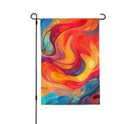 Drapeau de jardin pour l'extérieur - 71,1 x 101,6 cm - Double face saisonnier - Effet artistique - Coloré - Pour la Saint-Valentin - Décoration de maison de printemps