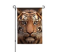 Drapeau de jardin pour l'extérieur - 71,1 x 101,6 cm - Double face - Tête de tigre 3D - Drapeaux de jardin saisonniers - Drapeau de Saint-Valentin pour décoration de maison de printemps