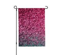 Drapeau de jardin pour l'extérieur - 71,1 x 101,6 cm - Drapeau de cour double face 3D à paillettes - Drapeaux de jardin saisonniers - Pour la Saint-Valentin - Pour décoration de maison de printemps