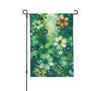Drapeau de jardin pour l'extérieur - 71,1 x 101,6 cm - Drapeau de cour double face abstrait saisonnier vert saisonnier - Drapeaux de jardin saisonniers - Drapeaux d'extérieur pour la Saint-Valentin