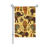 Drapeau de jardin pour l'extérieur - 71,1 x 101,6 cm - Drapeau de cour double face - Éléphant d'Afrique - Drapeaux de jardin saisonniers - Drapeaux d'extérieur pour la Saint-Valentin - Pour décoration
