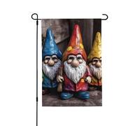 Drapeau de jardin pour l'extérieur - 71,1 x 101,6 cm - Drapeau de cour double face - Gnomes colorés - Drapeaux de jardin saisonniers - Drapeaux d'extérieur - Drapeau de Saint-Valentin pour décoration