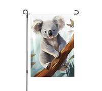 Drapeau de jardin pour l'extérieur - 71,1 x 101,6 cm - Drapeau de cour double face - Koala et papillon - Drapeaux de jardin saisonniers - Drapeaux d'extérieur - Drapeau de Saint-Valentin pour