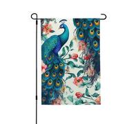 Drapeau de jardin pour l'extérieur - 71,1 x 101,6 cm - Drapeau de cour double face - Magnifiques fleurs de paon - Drapeaux de jardin saisonniers - Drapeaux d'extérieur pour la Saint-Valentin - Pour