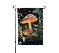 Drapeau de jardin pour l'extérieur - 71,1 x 101,6 cm - Drapeau de cour double face - Papillon champignon - Drapeaux de jardin saisonniers - Pour la Saint-Valentin - Pour décoration de maison de