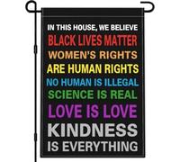 Drapeau de jardin Pride In This House We Believe Drapeau de jardin Science Is Rea