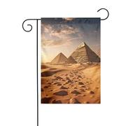 Drapeau de jardin printanier 30,5 x 45,7 cm, bannière extérieure double face, drapeaux de bienvenue saisonniers, décoration extérieure, ferme, pyramide, désert africain, drapeaux pour terrasse