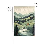 Drapeau de jardin printanier 30,5 x 45,7 cm, bannière extérieure double face, drapeaux de bienvenue saisonniers, décoration extérieure, ferme, paysage extérieur, drapeaux pour terrasse, pelouse et