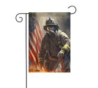 Drapeau de jardin printanier 30,5 x 45,7 cm, bannière extérieure double face, drapeaux de bienvenue saisonniers, drapeaux de cour de bienvenue pour extérieur, ferme, pompiers patriotiques pour