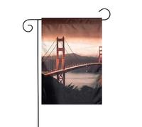 Drapeau de jardin printanier 30,5 x 45,7 cm, bannière extérieure double face, drapeaux de bienvenue saisonnière, décoration extérieure, ferme, pont de porte dorée, drapeaux pour terrasse, pelouse et