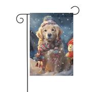 Drapeau de jardin printanier 30,5 x 45,7 cm, bannière extérieure double face, drapeaux de bienvenue saisonniers, décoration extérieure, ferme, joyeux Noël, chien mignon, bonhomme de neige pour
