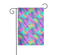 Drapeau de jardin psychédélique abstrait plat texture peau de serpent 30 x 45 cm vertical double face ferme vacances décorations extérieures drapeau de cour