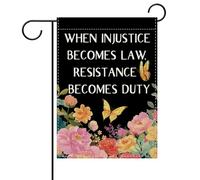 Drapeau De Jardin Quand l'injustice devient loi Bannière Chambre à Coucher | 30x45cm pelouse drapeaux couleurs éclatantes extérieur drapeaux pour Porche Arredamento Balcon