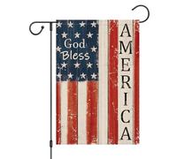 Drapeau De Jardin Que Dieu Bénisse L'Amérique Betsy Ross Usa Constitution Américaine Pour Le 4 Juillet Drapeaus Décoratif Premium Pride Flag Amusante Garden Flag Pour Pavillon Home Patio 30X45Cm