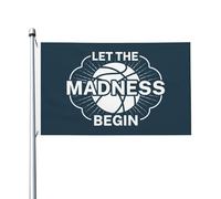 Drapeau De Jardin Que La Folie Commence Amusant Bannière De Cour Durable Drapeau Décoratif Pour Patio Balcon Porche 3X5 Ft