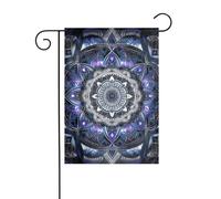 Drapeau de jardin rectangulaire mandala 30,5 x 45,7 cm double face vertical bienvenue drapeaux d'été ne se décolorent pas drapeaux de maison de cour bannière pour ferme saisonnière cour décoration