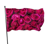 Drapeau de jardin Red Rose Yard House Outdoor Decoration Flags Banners for Patio Lawn 3x5 Ft