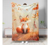 Drapeau de jardin renard d'automne, illustration de renard orange, décoration d'automne, drapeau de cour en toile de jute double face, décoration de pelouse, thème animal mignon pour la saison des