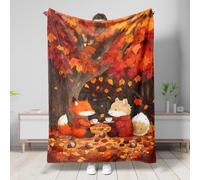 Drapeau de jardin renard des bois d'automne, motif feuille d'oranger pour décoration d'automne, décoration extérieure double face, accents saisonniers confortables, parfait pour la cour, la pelouse ou