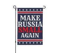 Drapeau de jardin « Rendez la Russie petite à nouveau » 12 x 18 - Drapeau de jardin, drapeau de maison (sans mât, recto verso)