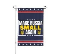 Drapeau de jardin « Rendez la Russie petite à nouveau » 28 x 40 - Drapeau de jardin avec motif de drapeau de maison (sans mât, recto verso)