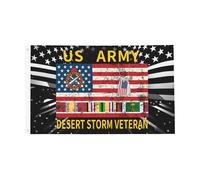 Drapeau De Jardin Résistant À La Décoloration Drapeaux Insigne Régimentaire Du Corps D'Artillerie, Vétéran De L'Opération Tempête Du Désert Renforcé Bannière Extérieure Pour Bar 90X150Cm